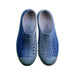 A Blue Slip Ons from Native Shoes in size 12Y for neutral. (Back View)