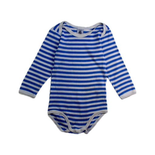 A Blue Long Sleeve Bodysuits from Petit Bateau in size 18-24M for boy. (Front View)
