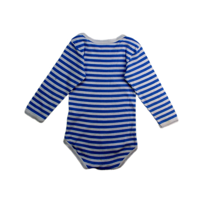 A Blue Long Sleeve Bodysuits from Petit Bateau in size 18-24M for boy. (Back View)