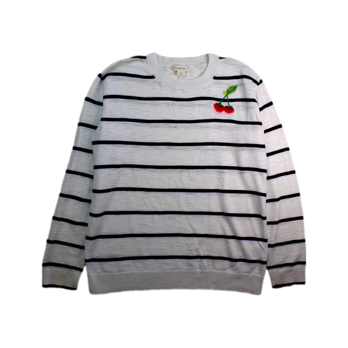 A White Crewneck Sweatshirts from Crewcuts in size 8Y for girl. (Front View)