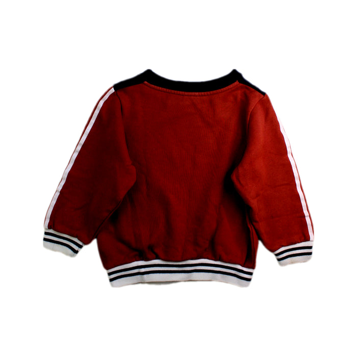 A Red Crewneck Sweatshirts from Petit Bateau in size 3T for boy. (Back View)