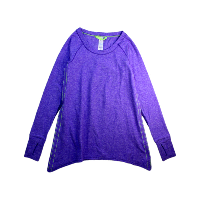 A Purple Long Sleeve Tops from Ivivva in size 7Y for girl. (Front View)
