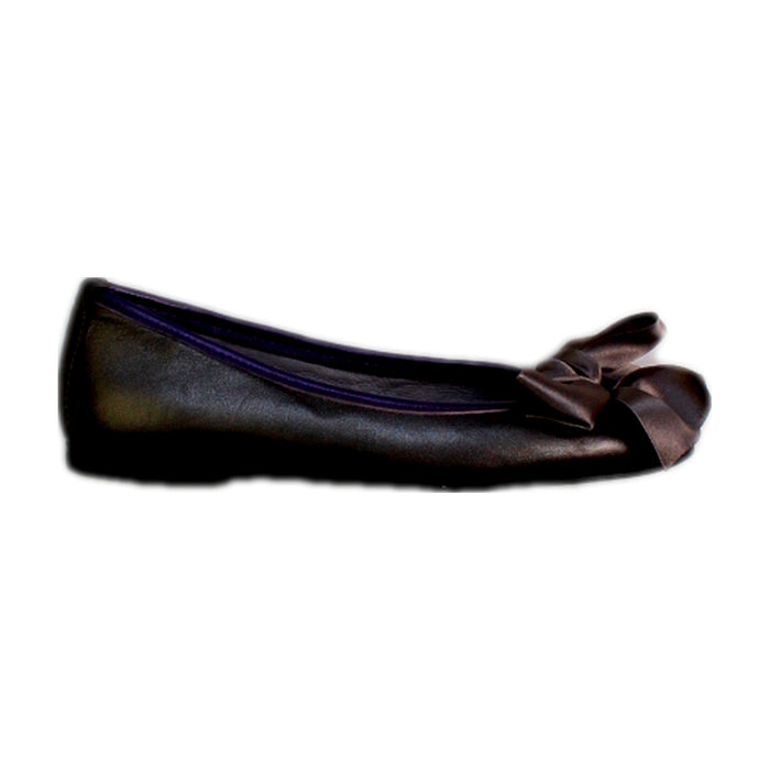 A Black Flats from Jacadi in size 7Y for girl. (Front View)
