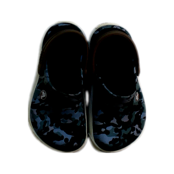 A Blue Slip Ons from Crocs in size 12-18M for boy. (Back View)