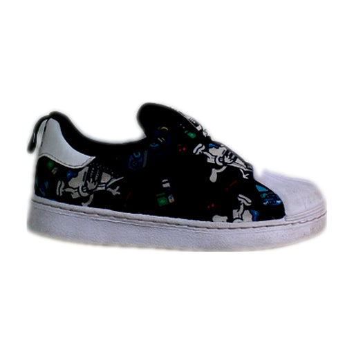 A Black Sneakers from Adidas in size 3T for boy. (Front View)