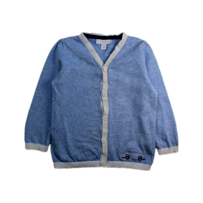 A Blue Cardigans from The Little White Company in size 18-24M for boy. (Front View)