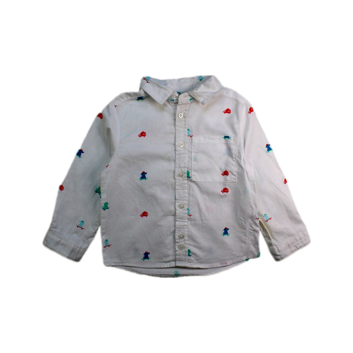 A White Long Sleeve Shirts from Jacadi in size 18-24M for boy. (Front View)