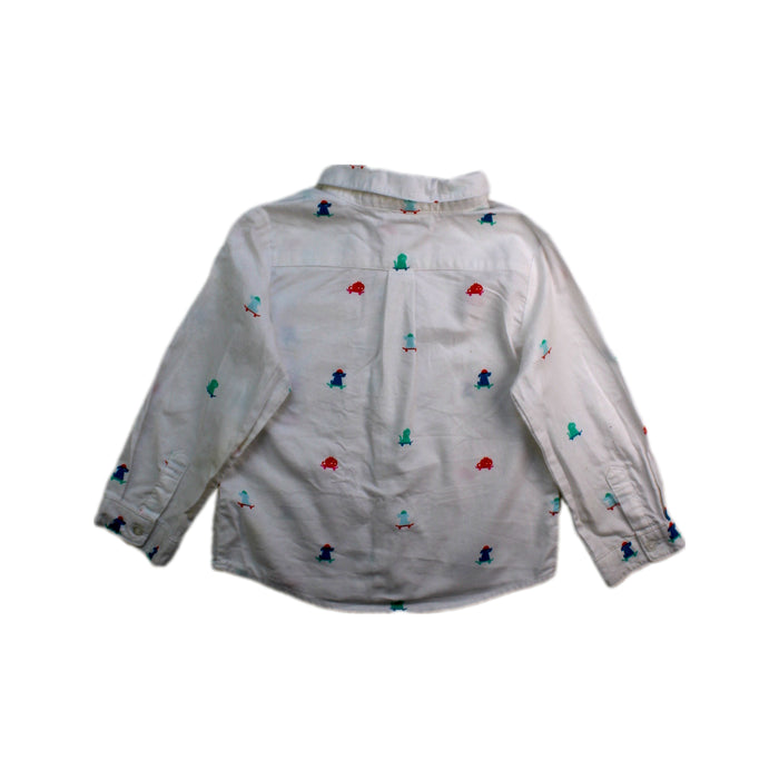 A White Long Sleeve Shirts from Jacadi in size 18-24M for boy. (Back View)