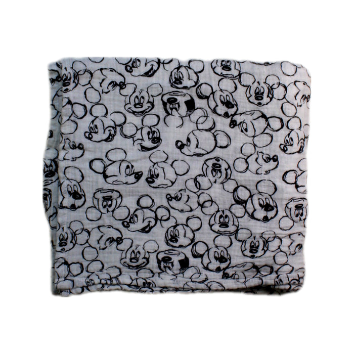 A Black Swaddles from Aden & Anais in size Newborn for neutral. (Front View)