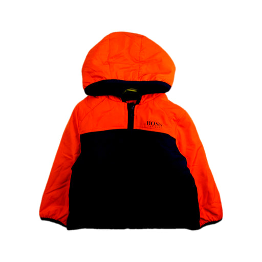 A Orange Puffer/Quilted Jackets from Boss in size 2T for boy. (Front View)
