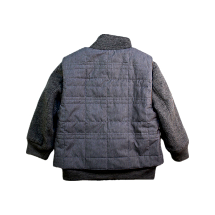 A Grey Puffer/Quilted Jackets from Ferrari in size 2T for boy. (Back View)