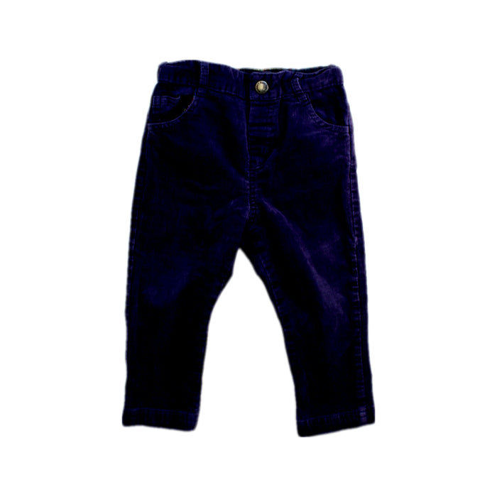 A Navy Casual Pants from Jojo Maman Bébé in size 12-18M for boy. (Front View)