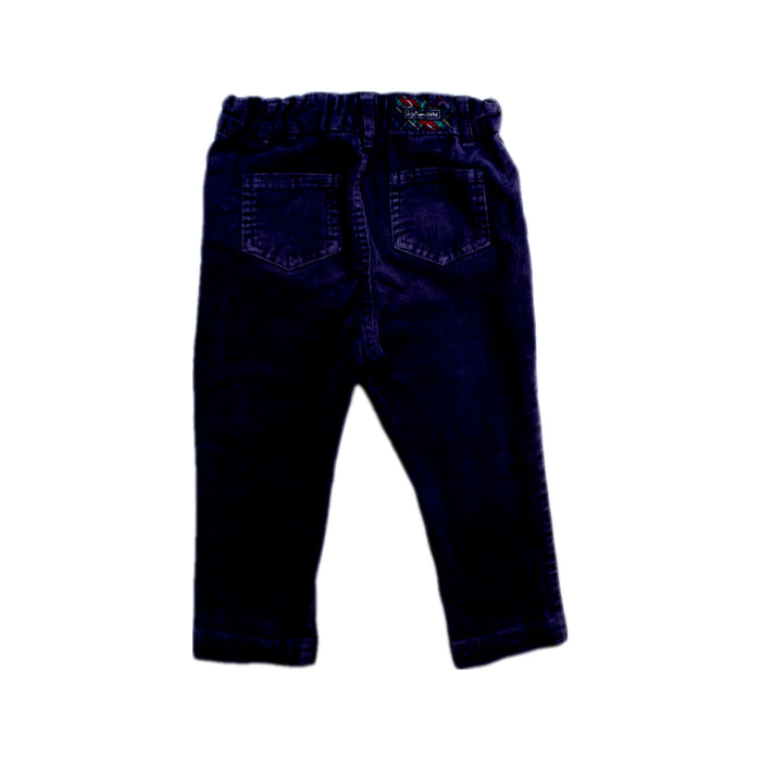 A Navy Casual Pants from Jojo Maman Bébé in size 12-18M for boy. (Back View)