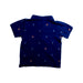A Navy Short Sleeve Polos from purebaby in size 2T for boy. (Back View)