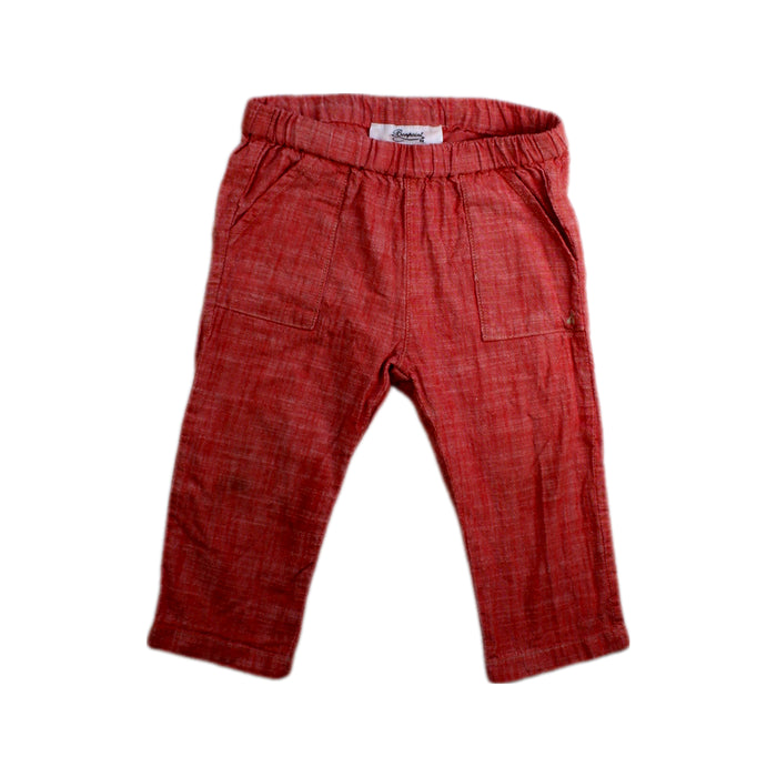 A Red Casual Pants from Bonpoint in size 12-18M for boy. (Front View)