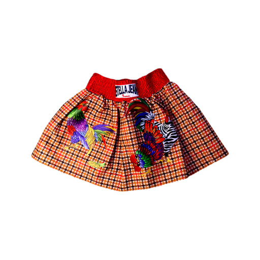 A Red Mid Skirts from Stella Jean Kids in size 4T for girl. (Front View)