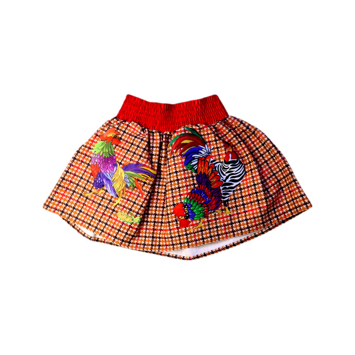 A Red Mid Skirts from Stella Jean Kids in size 4T for girl. (Back View)