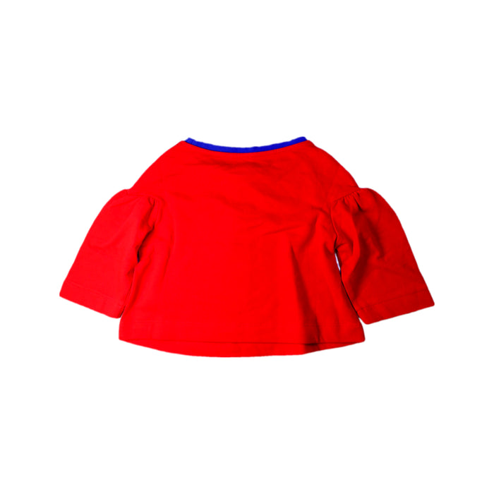 A Red Long Sleeve T Shirts from Stella Jean Kids in size 6T for girl. (Back View)