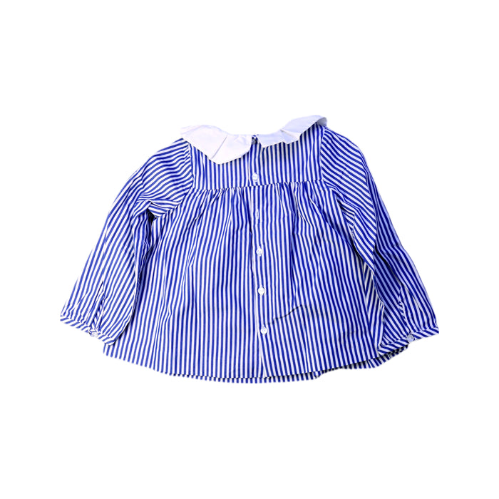 A Blue Long Sleeve Tops from Jacadi in size 3T for girl. (Back View)
