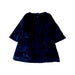 A Navy Long Sleeve Dresses from Velveteen in size 2T for girl. (Back View)