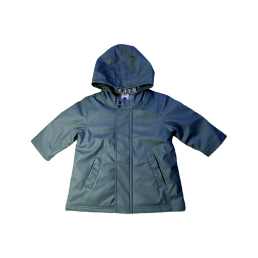A Green Coats from Petit Bateau in size 3-6M for boy. (Front View)