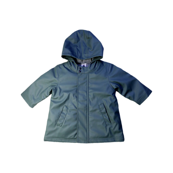 A Green Coats from Petit Bateau in size 3-6M for boy. (Front View)
