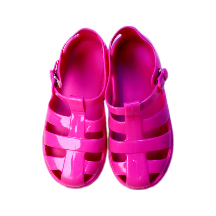 A Pink Sandals from Dolce & Gabbana in size 6T for girl. (Back View)