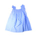 A Blue Sleeveless Dresses from Louise Misha in size 5T for girl. (Back View)