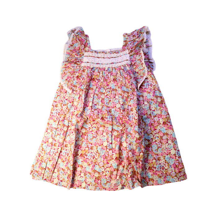 A Multicolour Sleeveless Dresses from Louise Misha in size 5T for girl. (Front View)