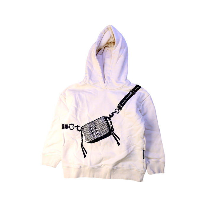A White Hooded Sweatshirts from Little Marc Jacobs in size 6T for neutral. (Front View)