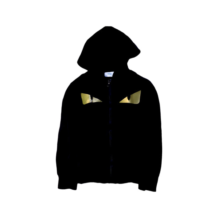 A Black Hooded Sweatshirts from Fendi in size 6T for boy. (Front View)