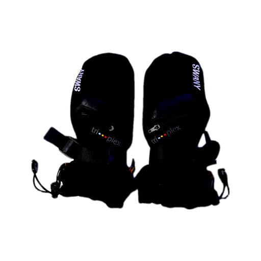 A Black Ski Gloves from Swany in size 9Y for neutral. (Front View)