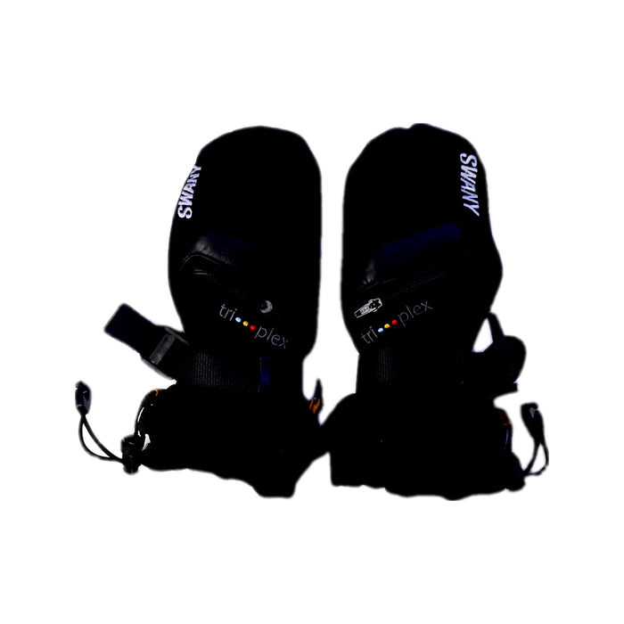 A Black Ski Gloves from Swany in size 9Y for neutral. (Front View)