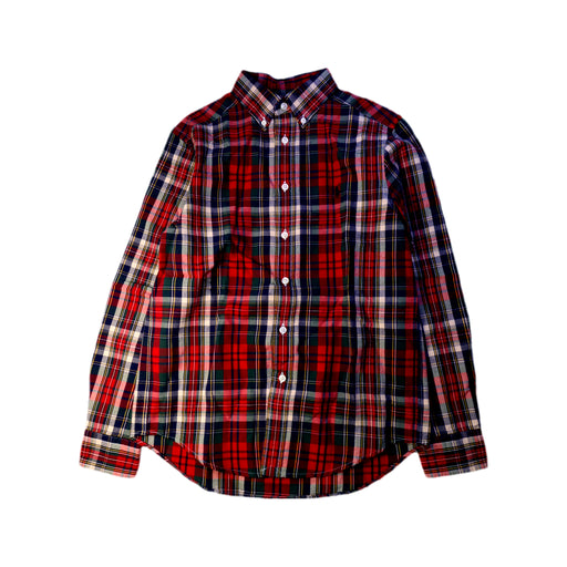 A Red Long Sleeve Shirts from Polo Ralph Lauren in size 10Y for boy. (Front View)