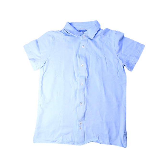 A Blue Short Sleeve Shirts from Jacadi in size 10Y for boy. (Front View)