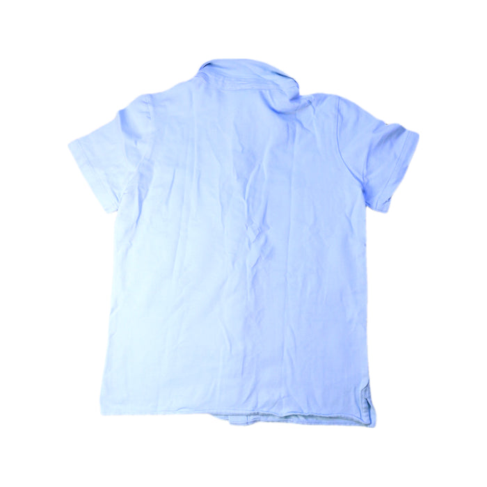 A Blue Short Sleeve Shirts from Jacadi in size 10Y for boy. (Back View)