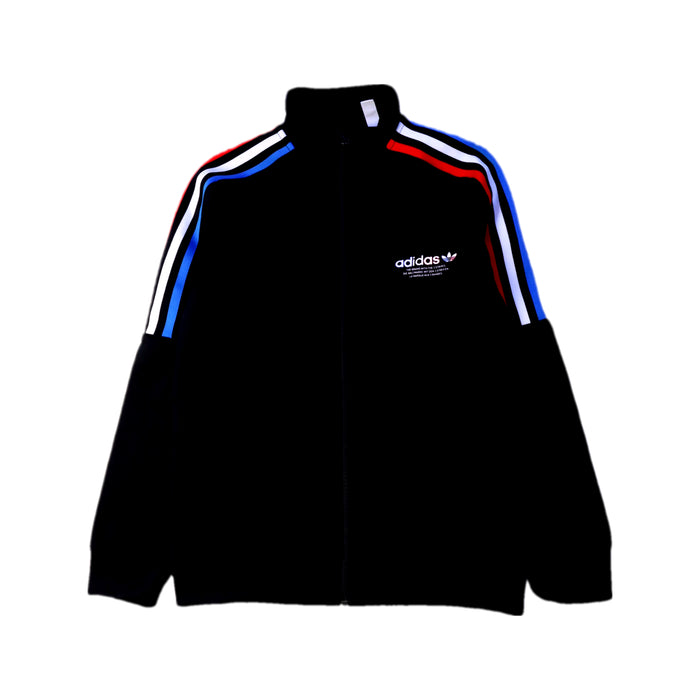 A Black Lightweight Jackets from Adidas in size 9Y for boy. (Front View)