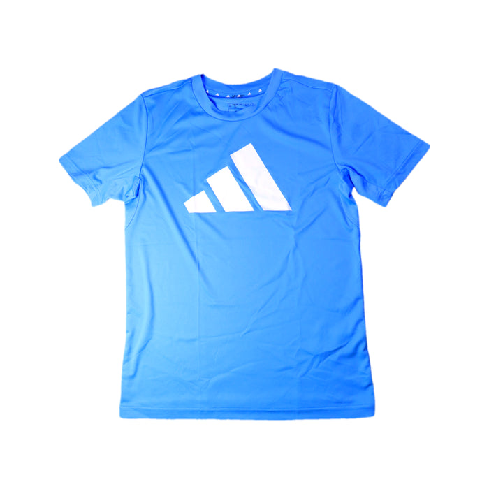 A Blue Short Sleeve T Shirts from Adidas in size 12Y for boy. (Front View)