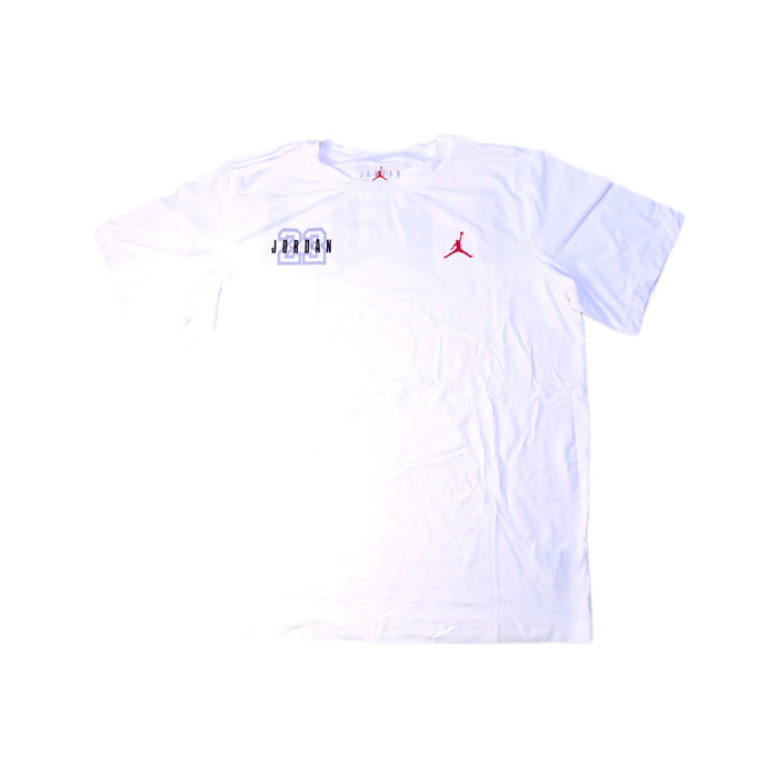 A White Short Sleeve T Shirts from Air Jordan in size 14Y for boy. (Front View)