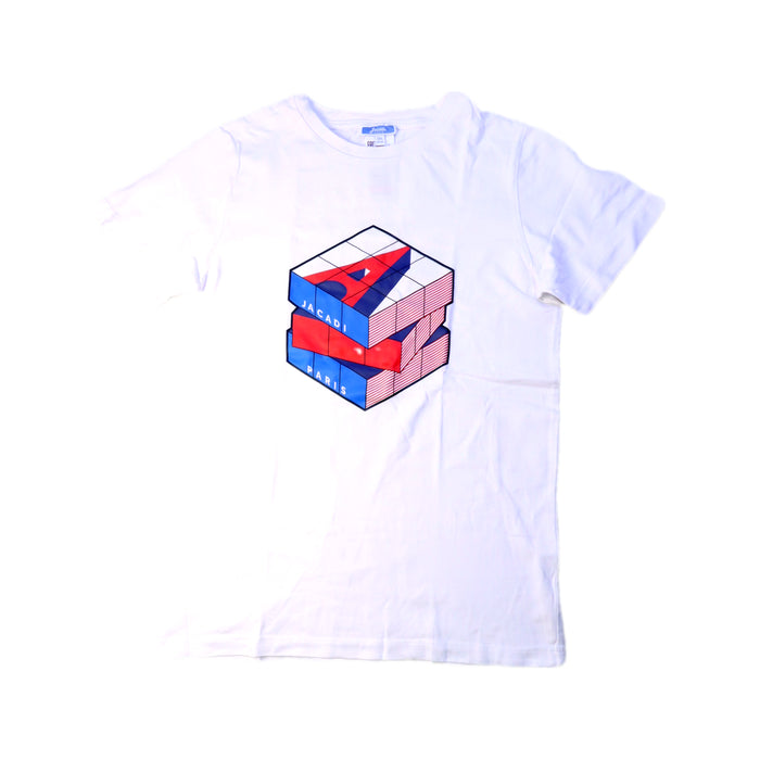 A White Short Sleeve T Shirts from Jacadi in size 12Y for boy. (Front View)