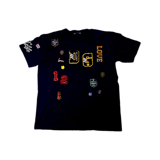 A Black Short Sleeve T Shirts from Dolce & Gabbana in size 9Y for boy. (Front View)