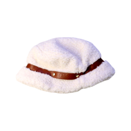 A White Winter Hats from Chloe in size 10Y for girl. (Front View)