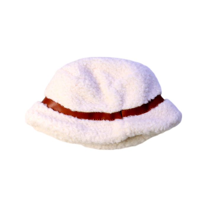 A White Winter Hats from Chloe in size 10Y for girl. (Back View)