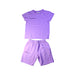 A Purple Shorts Sets from Pangaia in size 7Y for girl. (Front View)
