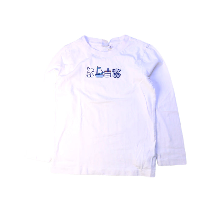 A White Long Sleeve T Shirts from Petit Bateau in size 5T for neutral. (Front View)