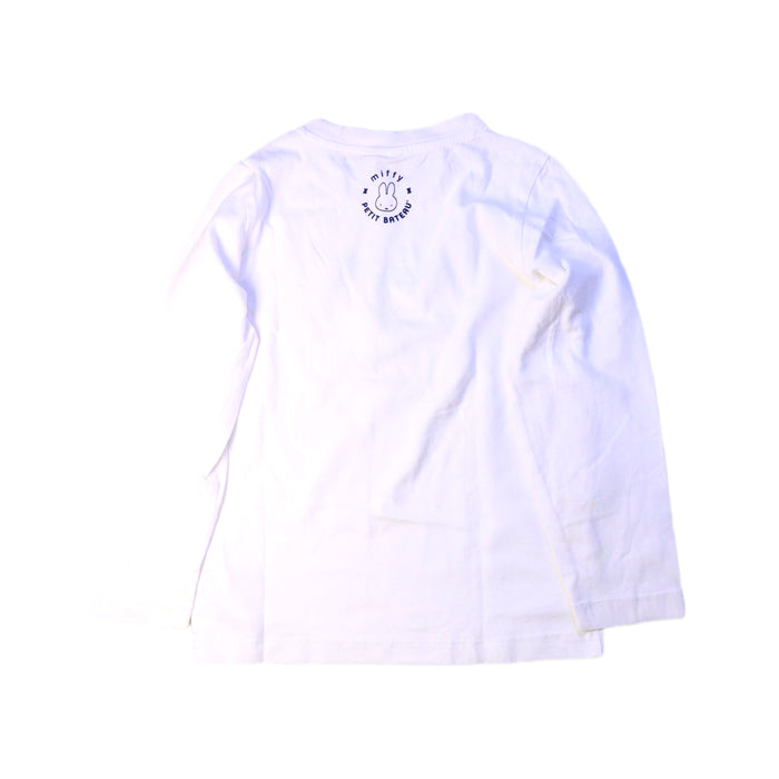 A White Long Sleeve T Shirts from Petit Bateau in size 5T for neutral. (Back View)