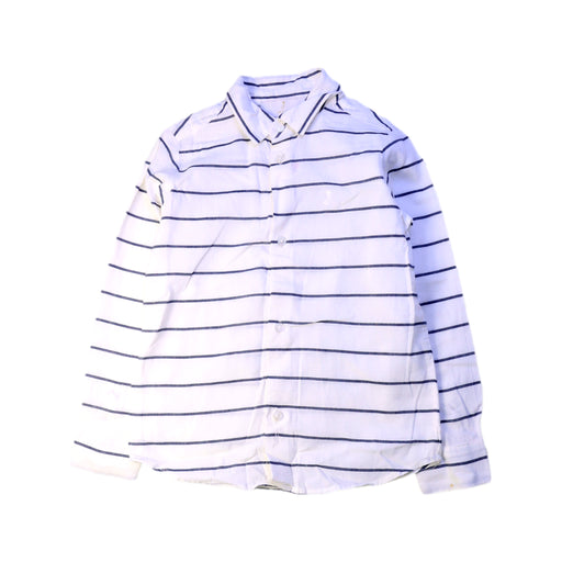 A White Long Sleeve Shirts from Jacadi in size 6T for boy. (Front View)