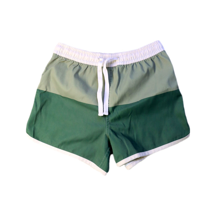 A Green Swim Shorts from Rylee + Cru in size 6T for boy. (Front View)