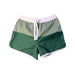 A Green Swim Shorts from Rylee + Cru in size 6T for boy. (Front View)