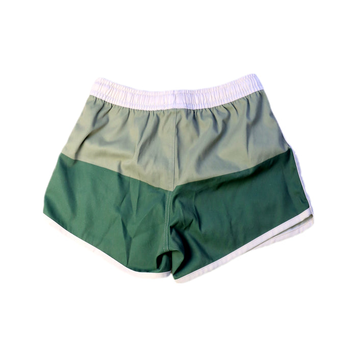A Green Swim Shorts from Rylee + Cru in size 6T for boy. (Back View)